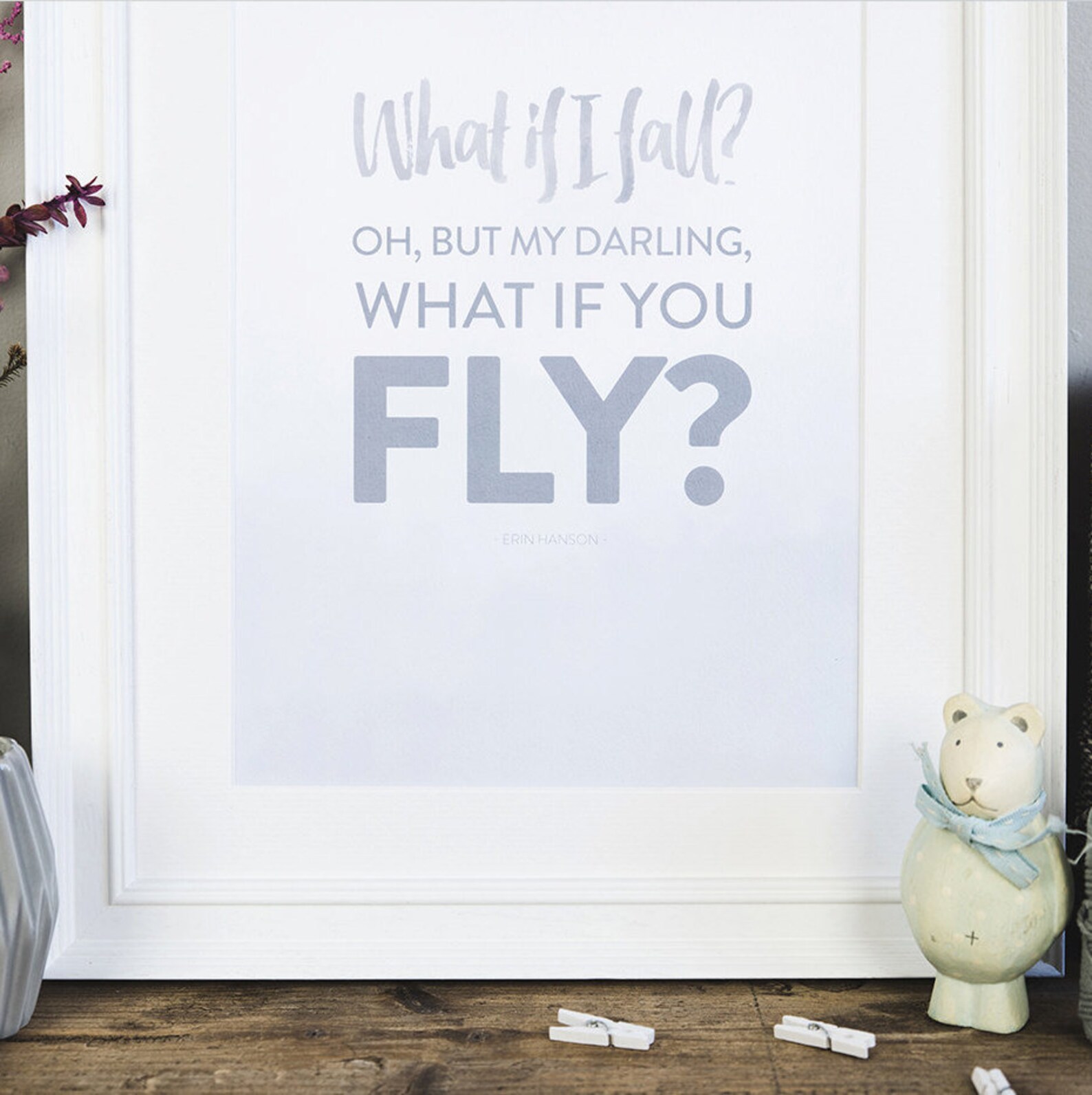 What If I Fall What If You Fly Erin Hanson Quote Etsy