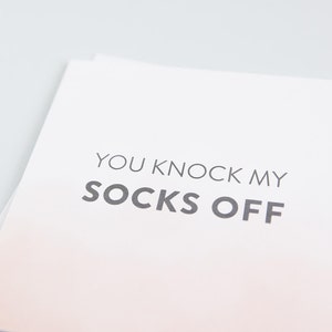 Funny Anniversary Card Funny Anniversary Card For Girlfriend Boyfriend Card Anniversary Card For Her You Knock My Socks Off image 2