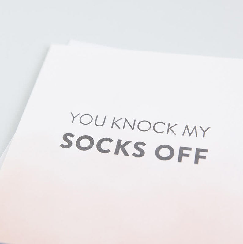 Funny Anniversary Card Funny Anniversary Card For Girlfriend Boyfriend Card Anniversary Card For Her You Knock My Socks Off image 2