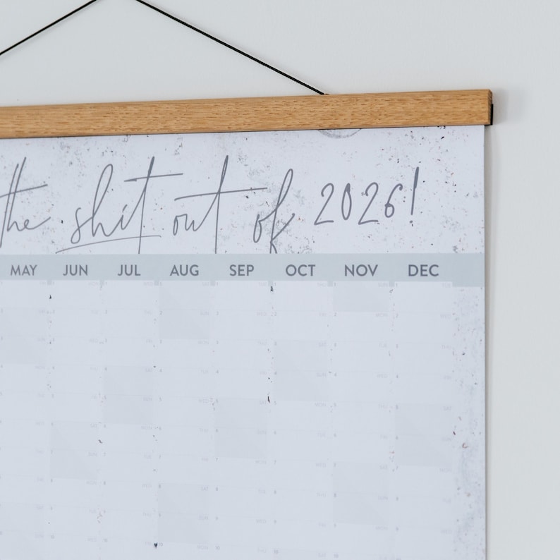 2026 Wall Planner: 'Organise The Shit' Calendar for Home Office image 6