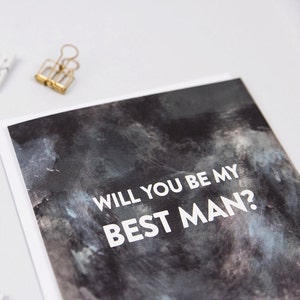 Best Man Proposal Will You Be My Best Man Card Best Man Invitation Best Man Ask Card Be My Best Man Card Wedding Cards image 2