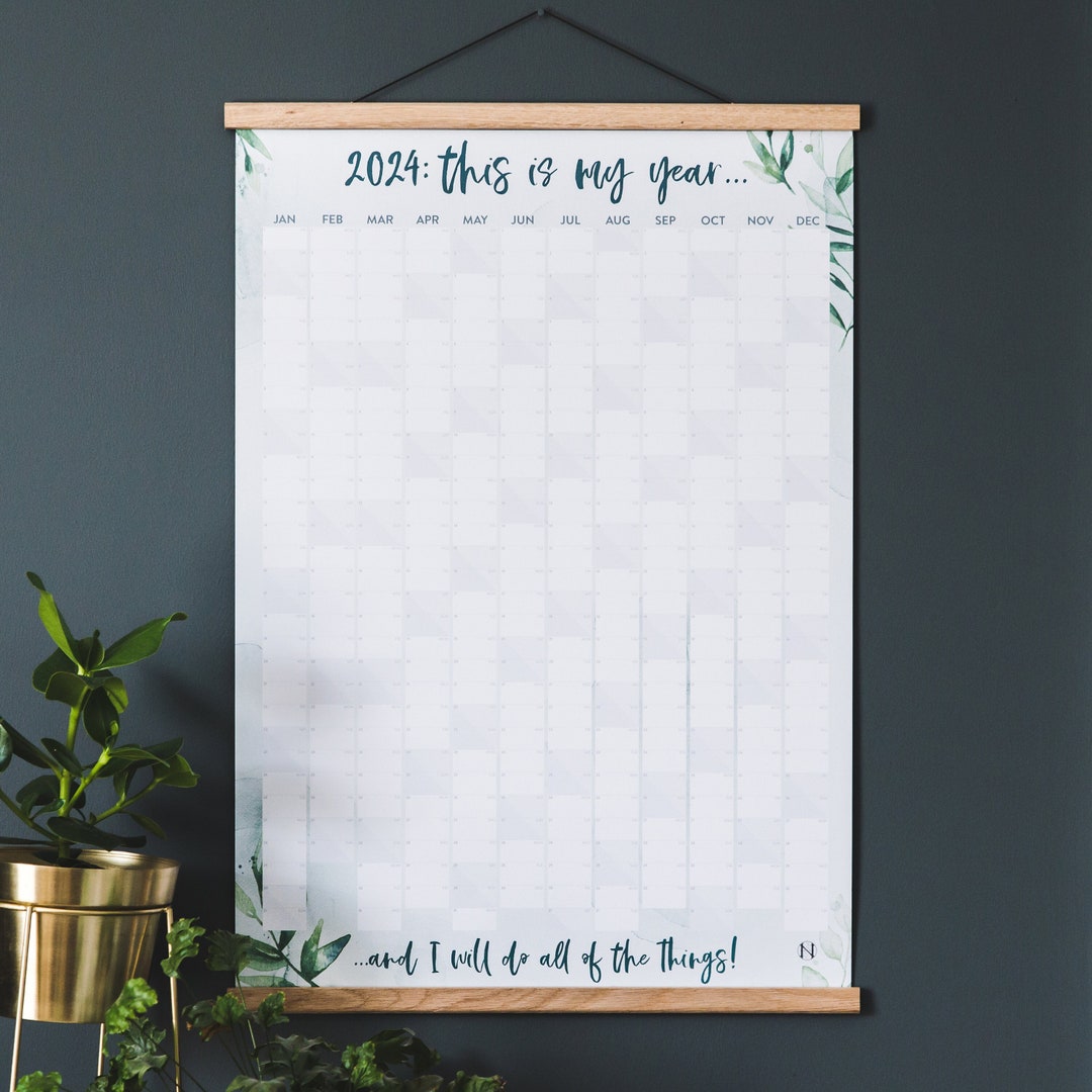 2024 Large Botanical Wall Planner or Calendar This is My Year - Etsy