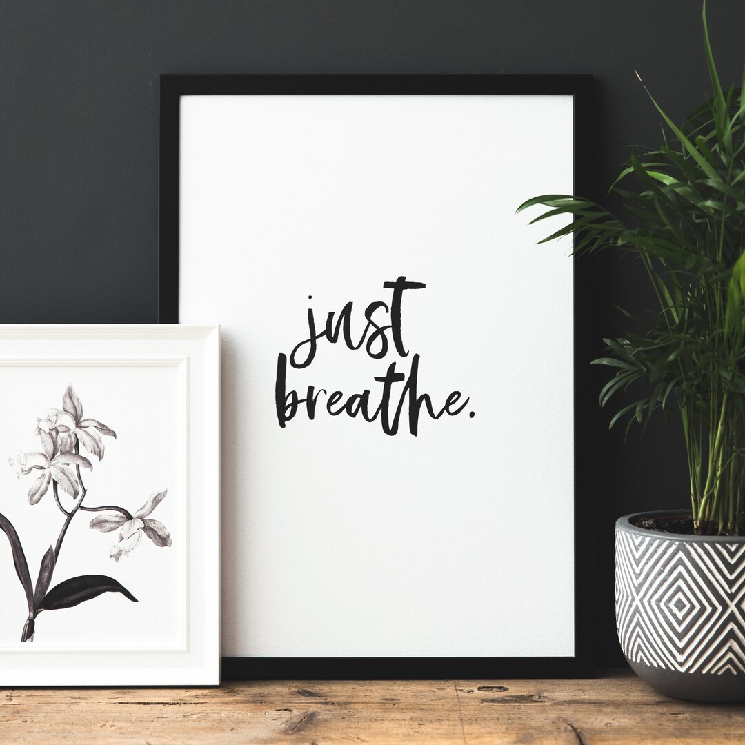 Wall Art Print Monochrome Bedroom Print Black and White Typography Home