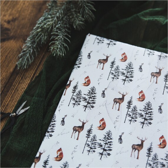 The Most Wonderful Time RED Christmas Recyclable Wrapping Paper 