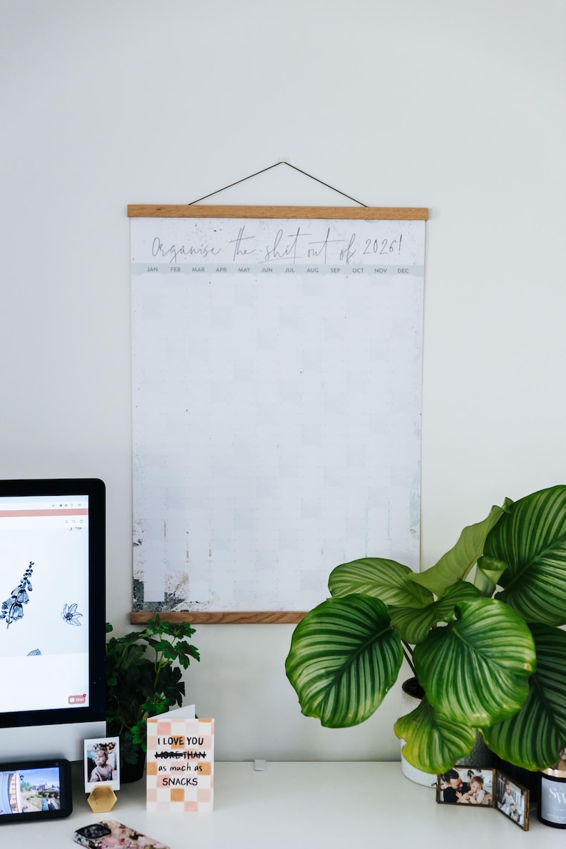 2026 Wall Planner: 'Organise The Shit' Calendar for Home Office image 5