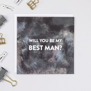 Best Man Proposal Will You Be My Best Man Card Best Man Invitation Best Man Ask Card Be My Best Man Card Wedding Cards image 1