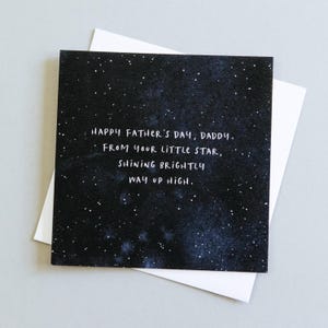 Karte zum Vatertag für trauernde Väter - Von Ihrem kleinen Stern - Aufrichtige Sympathie und Liebe, tröstende Nachricht für Verlust