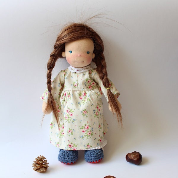 Waldorf doll Ann -10 inches (27 cm) by Handmade by Enna, Waldorf inspired doll