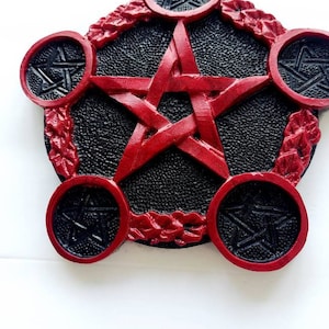 Tea light candle holder.  For wiccan altar or just decoration.  Witch decor. Wiccan decor. Candle holder. Alter candle holder.