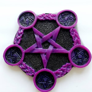 Tea light candle holder.  For wiccan altar or just decoration.  Witch decor. Wiccan decor. Candle holder. Alter candle holder.