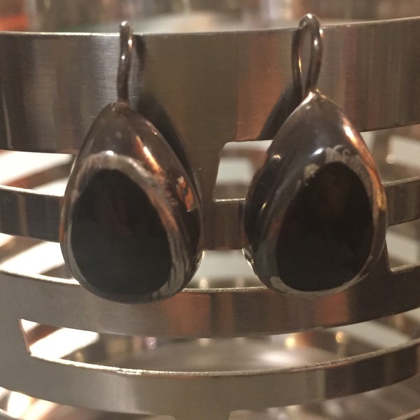 Sterling Silver Onyx Earrings