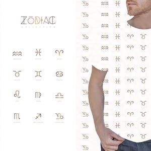 Zodiac Designs I Gold Collection - Graphic Art / Commercial Use - INSTANT DOWNLOAD - Wumi Studio