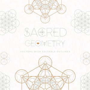 Sacred Geometry I Editable Outlines - Graphic Art / Commercial Use - INSTANT DOWNLOAD - Wumi Studio