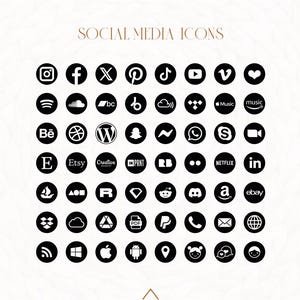 Social Media Icons - Modern & Clean Icons / Commercial Use - INSTANT DOWNLOAD - Wumi Studio
