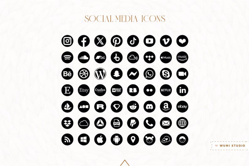 Social Media Icons - Modern & Clean Icons / Commercial Use - INSTANT ...