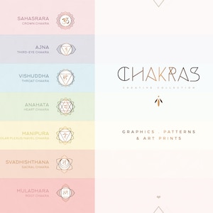 Chakra Collection - Graphic Art / Commercial Use - INSTANT DOWNLOAD - Wumi Studio