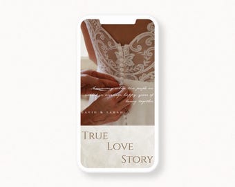 Livre à rabat plié en papier - Faire-part de mariage personnalisé - Faire-part de mariage élégant et romantique / Réservez votre date - Wumi Studio