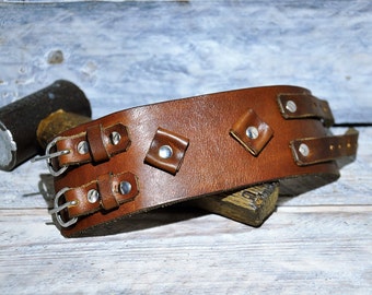 Brown, Men leather bracelet, Johnny Depp style, watchband, vintage, handmade 100%