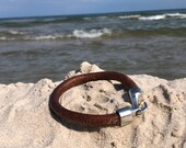 Leather bracelet, Man leather bracelet, Thick leather strap bracelet, Leather thick, Strap bracelet, Brown leather, Brown leather bracelet