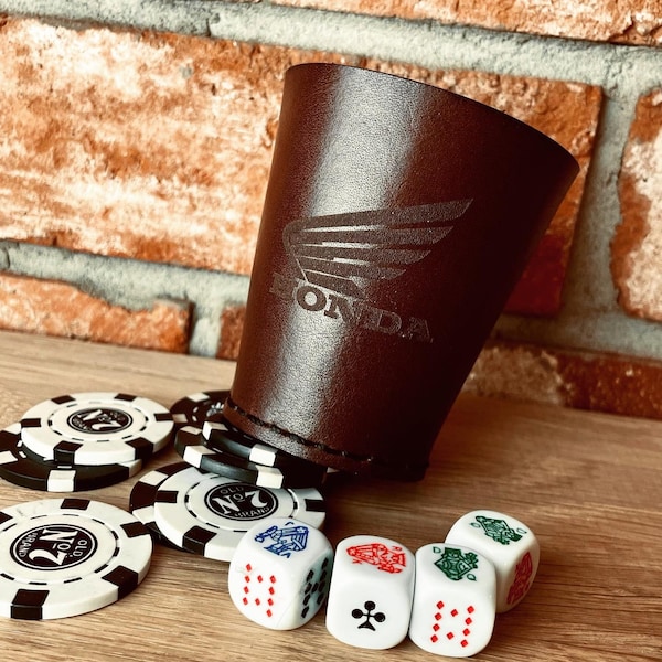 Leather Dice Cup Etsy