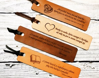 Personalized leather bookmarks