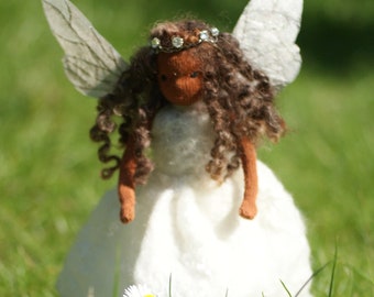Flexible Dolls Elf Spring Fairy Fairy White Flower Children Art Doll Fairy