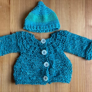 Puppenkleidung Strickjacke Puppenjacke Mütze Puppe 30cm 35cm