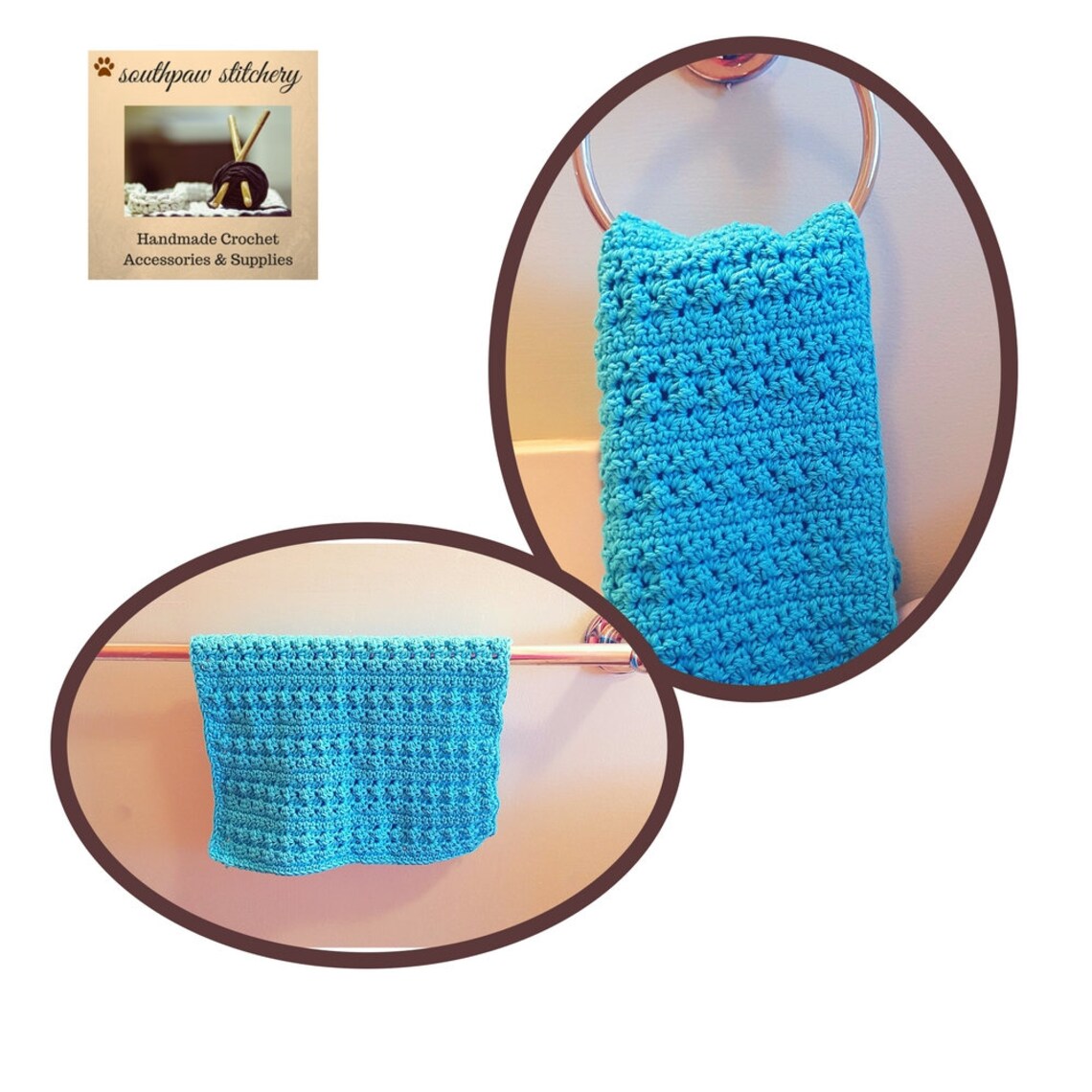 Easy CROCHET PATTERN Hand Towel Pattern Bath Towel Kitchen Etsy