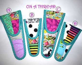 Tula Pink Fabric Scissors Case | Quilted Storage, Magnetic Flap