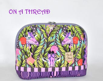 Tula Pink OOP X-Large Pouch | Supply Case | Quilted Bag