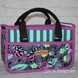 Tula Pink Rare OOP De La Luna In Control Caddy | Tula Pink Rare OOP De La Luna | Quilted Caddy | Supply Case