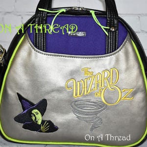 Wizard of Oz Purse | Wizard of Oz Bowler Bag | Bowler Bag | Embroidered Wizard of Oz Purse