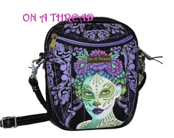 Tula Pink De La Luna Crossbody Bag: Quilted Bucket Purse