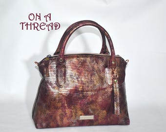 Faux Leather "Pinch Purse" |  Irriedescent Purse | Domed Handbag