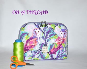 Tula Pink OOP X-Large Pouch | Supply Case | Quilted Bag