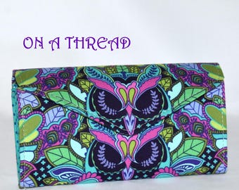 Tula Pink All Stars Envelope Wallet: OOP Cotton Fabric, 12 Card Slots
