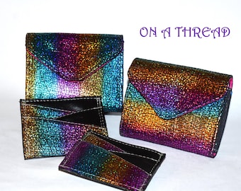 Rainbow Accordion Wallet | Suede Wallet | Leather Wallet