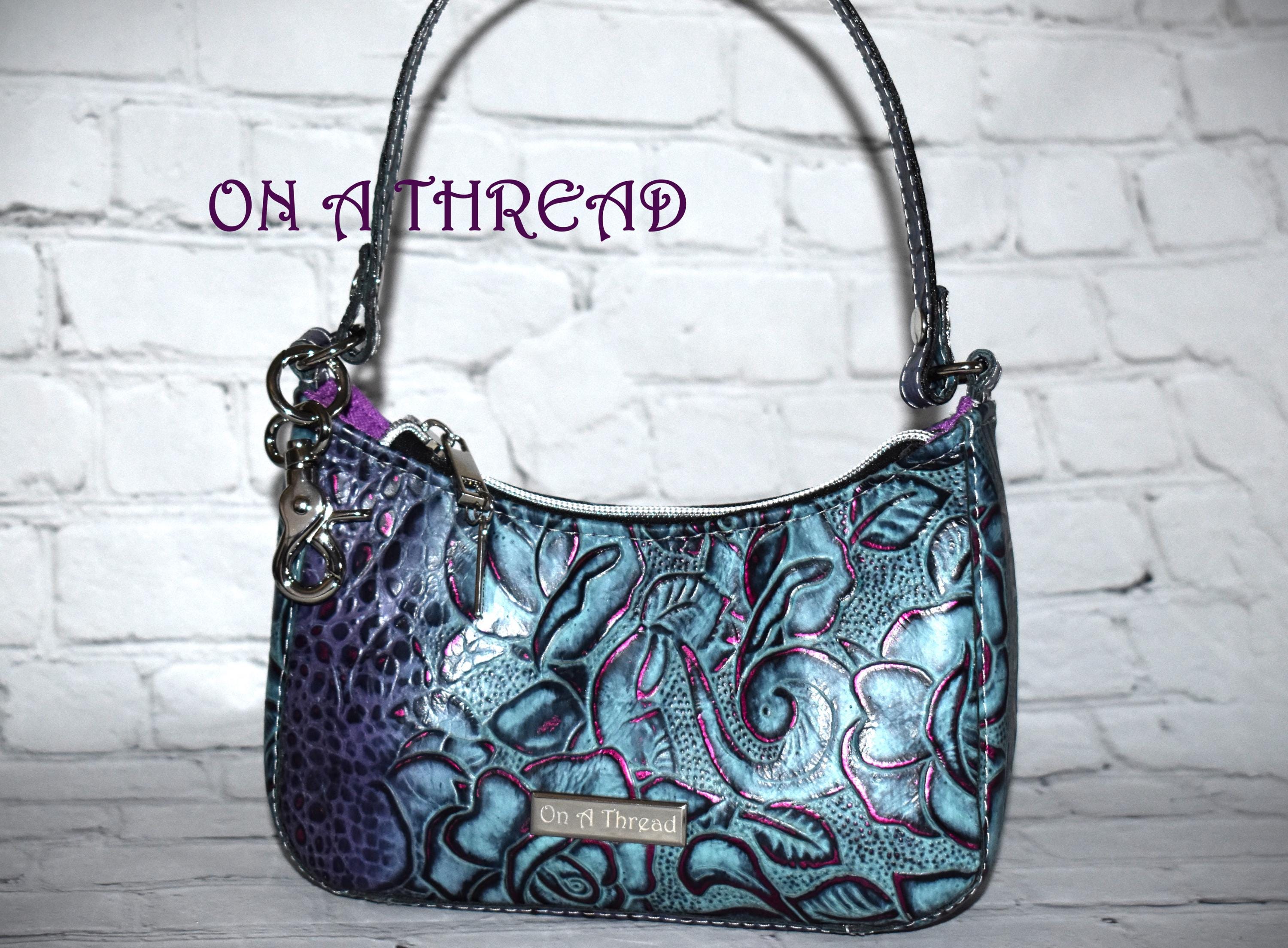 Floral Embossed Leather Crocodile Bag: Cowhide Purse - Etsy display picture 1