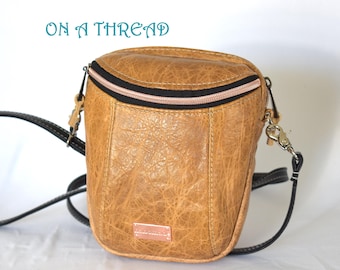 Leather Crossbody Bucket Bag | Handmade Cowhide Purse