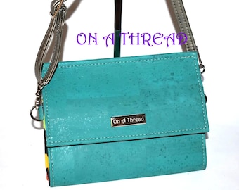 Tula Pink Cork Crossbody Bag: Designer Clutch with Card Slots