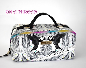Tula Pink Quilted Case, | Large Zip and Grip | Grayworks