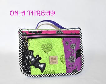 Running with Scissors "MINI" Tool Case | Libs Elliott Fabric, Embroidered Bat Zip