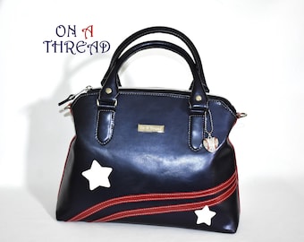 Patriotic Purse | Pinch Purse | Faux Leather Bag | Satchel