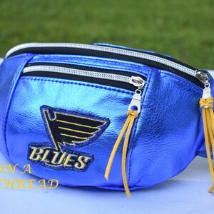 St. Louis Blues Blue Personalized Leather Luggage Tag