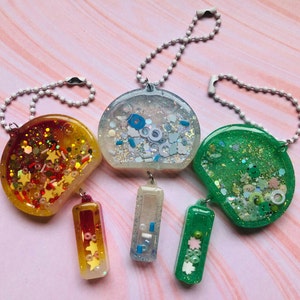 Windchime Oil Shaker charms - Handmade Dry / Oil Shaker Keychains