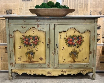 Vintage Habersham Hand-painted Credenza,  Buffet