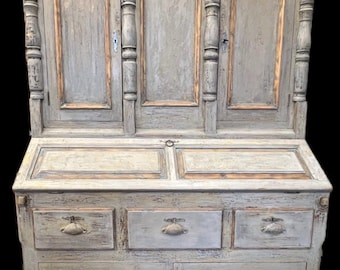 Antique 1900 Swedish Hutch drop down secretary hutch desk