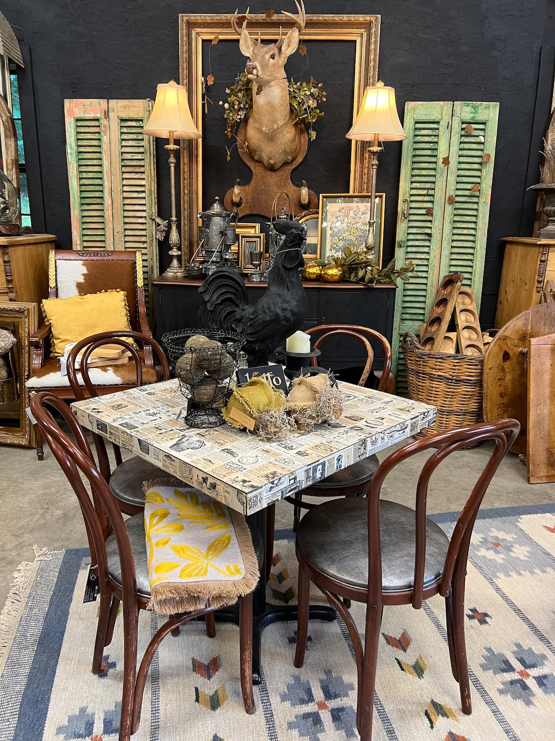 Vintage Wendy's Table, Original, With Four Bentwood Chairs reupholstered Etsy