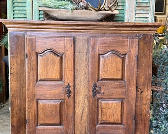 Antique French Oak Cabinet, two door, 1880s