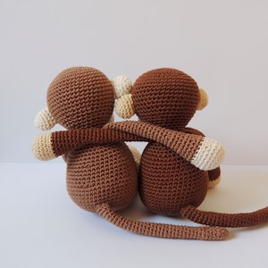 Crochet pattern monkeys Michel and Robin Amigurumi pattern monkey image 4